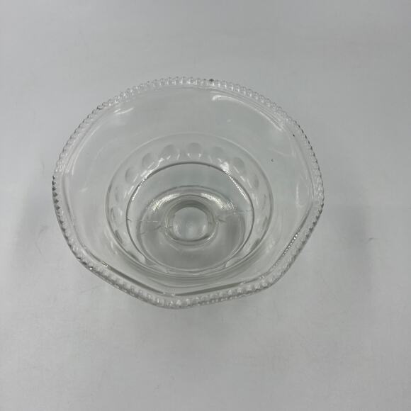 Vintage Carolina Pressed Clear Glass Hobnail Decorative Bowl Compote Dish Footed - Picture 7 of 8